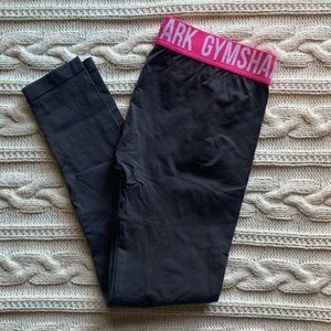 Gymshark Gray & Pink Flex Leggings